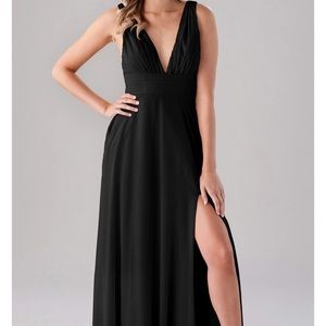 Black Bridesmaid Dress, Kennedy Blue, Size 8